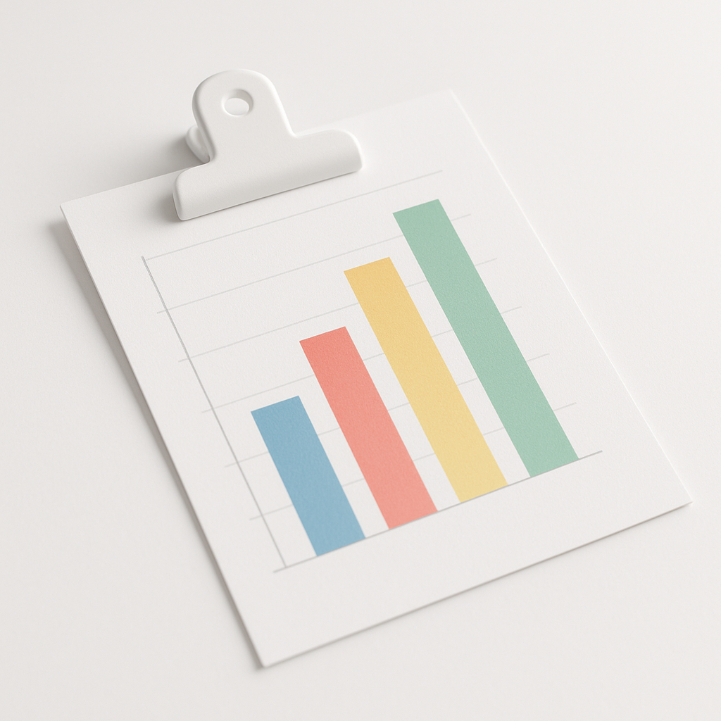 Clipboard with graph