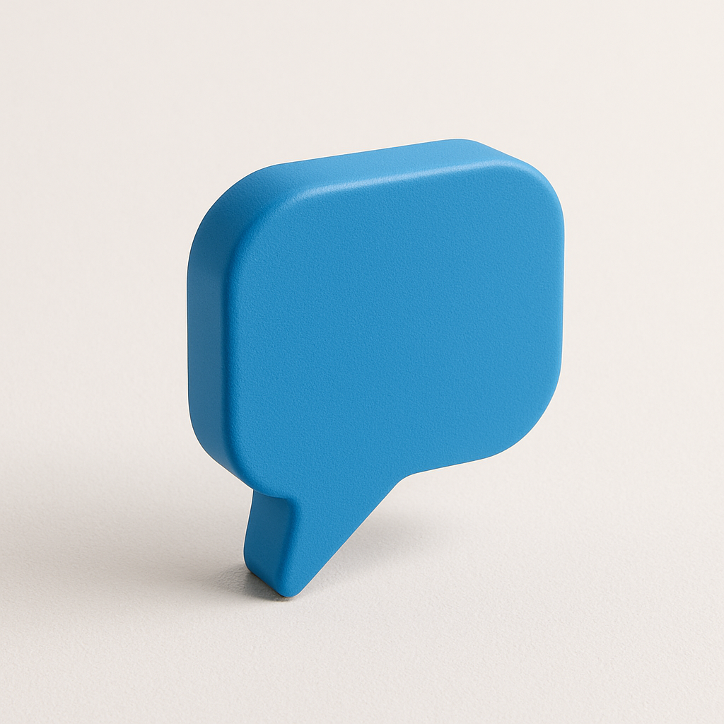 Blue speech bubble
