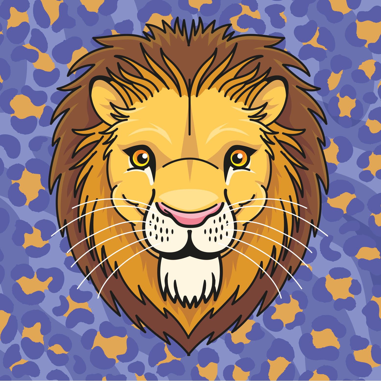 Lion graphic for Animal Tales Podcast