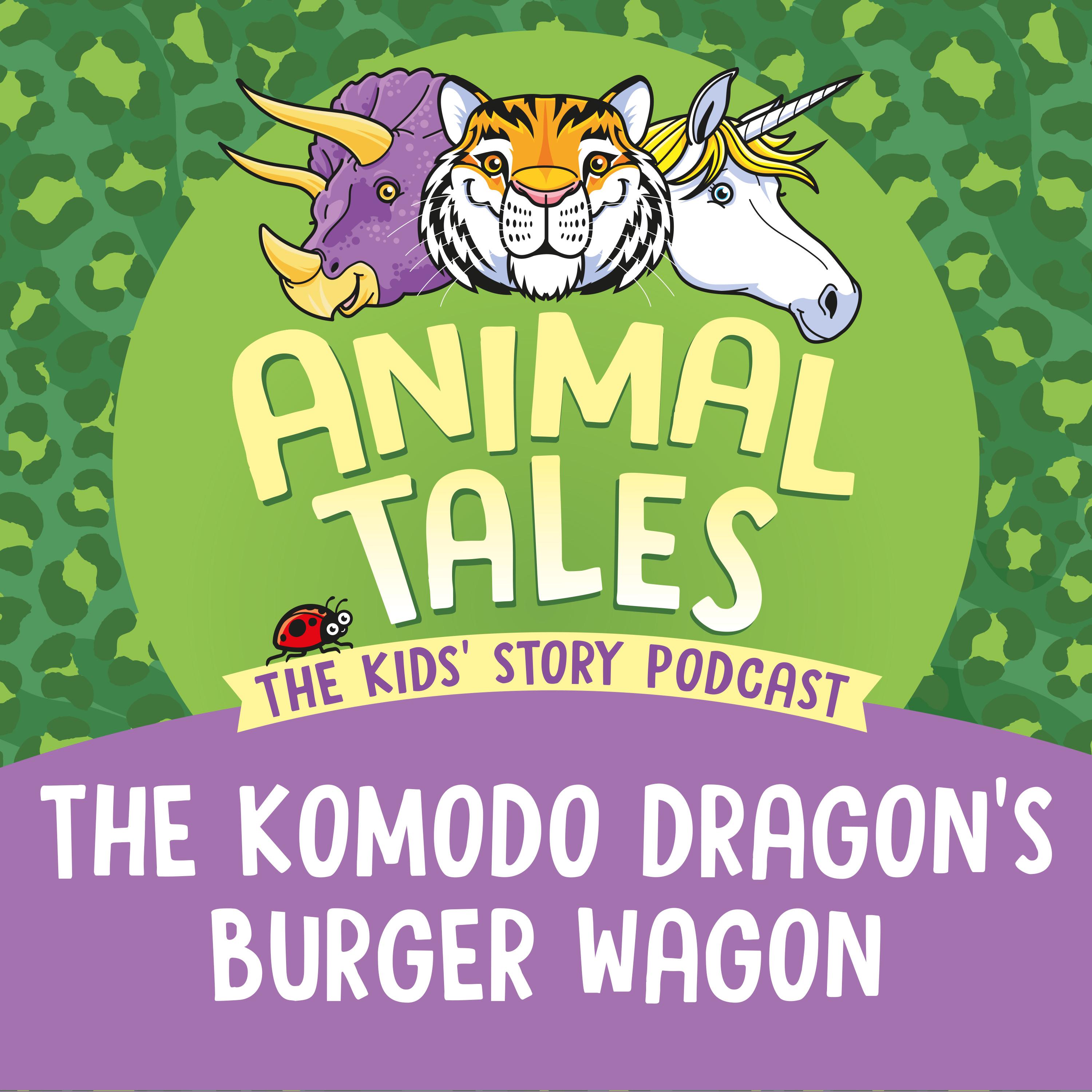 Title card for the Animal Tales story The Komodo Dragon's Burger Wagon