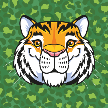 Tiger graphic for Animal Tales Podcast