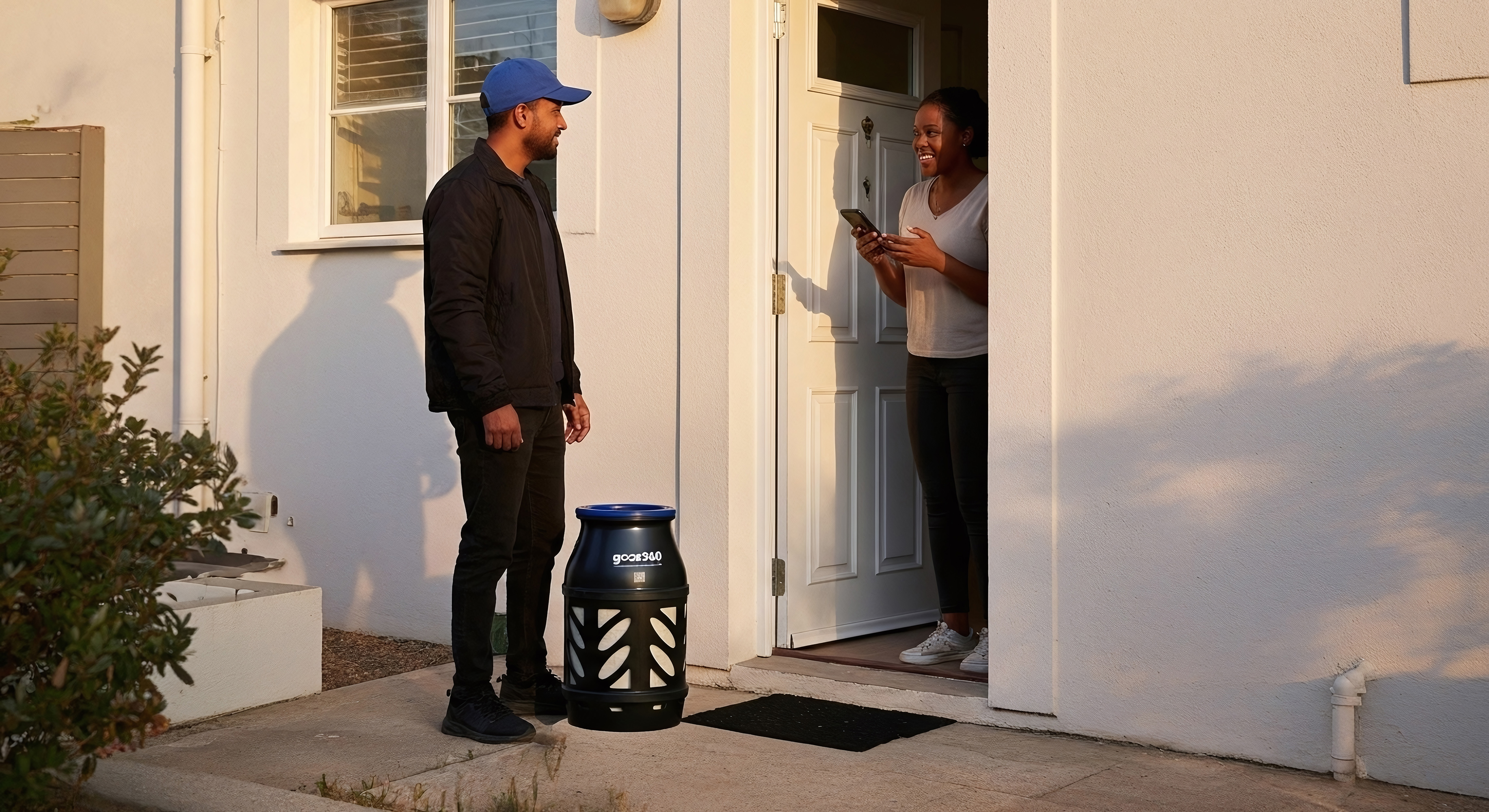 Man doing a gas delivery