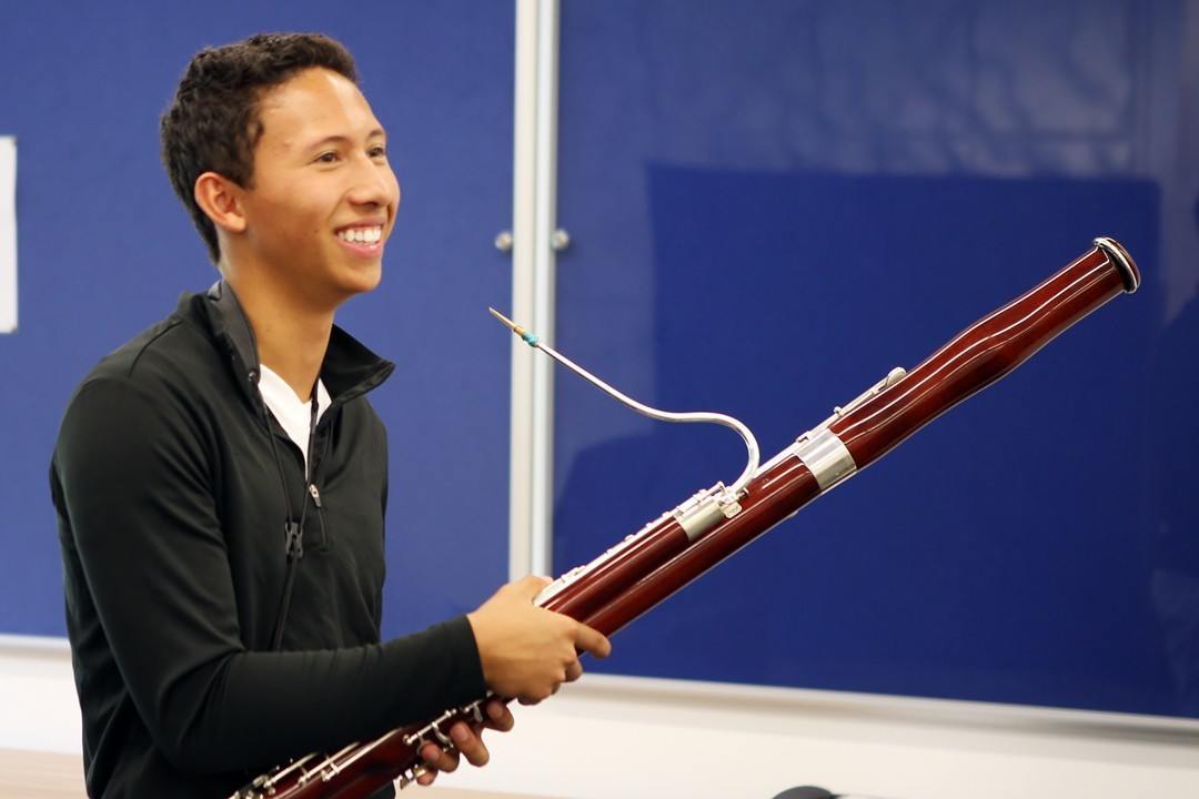 Bassoon student at our orchestral summer course