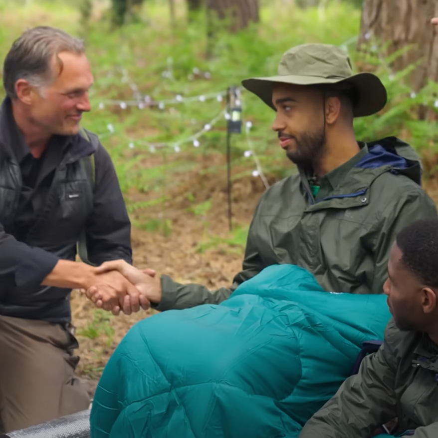 John Hudson and Niko Omilana from Beta Squad in the wilderness