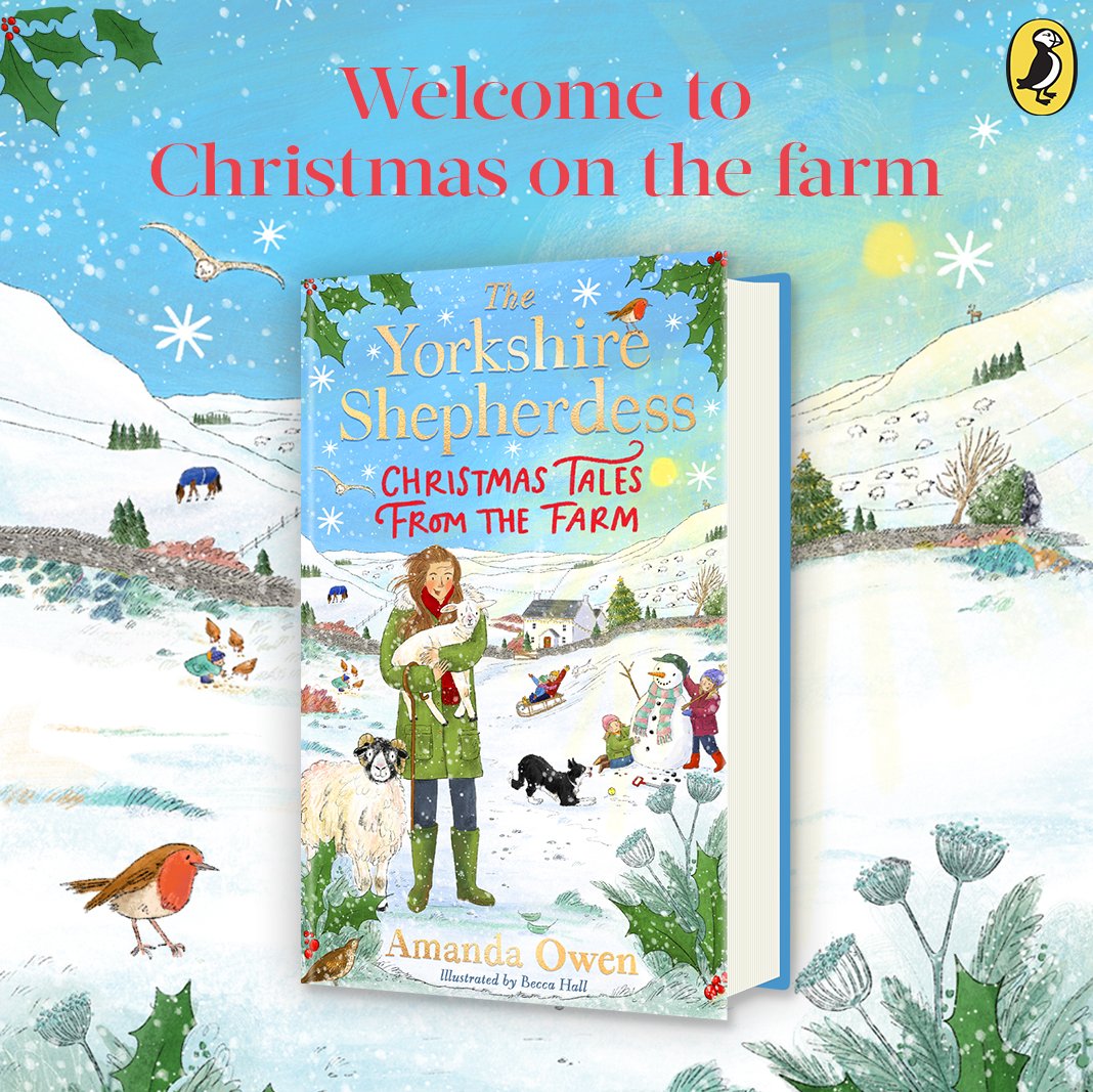 The front cover of Christmas Tales from the Farm by Amanda Owen.