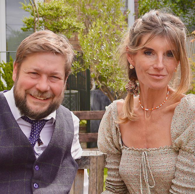 auctioneer Angus Ashworth and Yorkshire shepherdess Amanda Owen