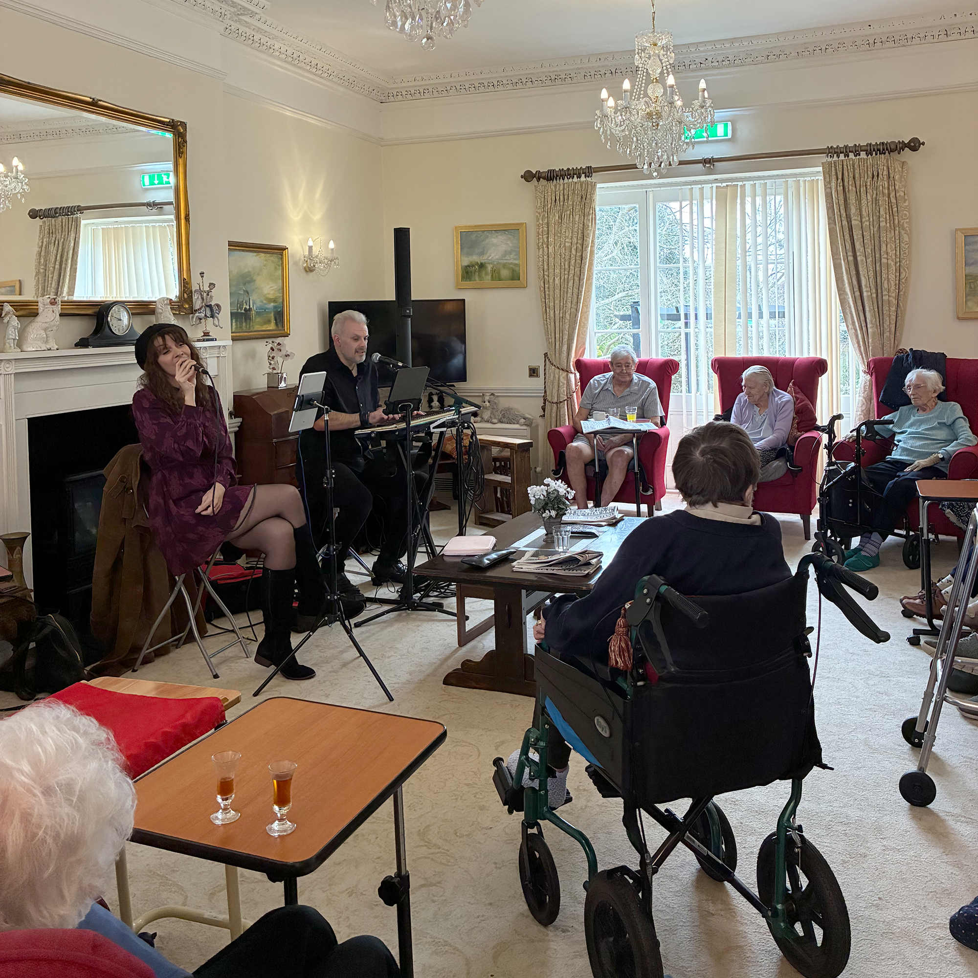 Vintage Dreams performing music for Blackbrook House residents
