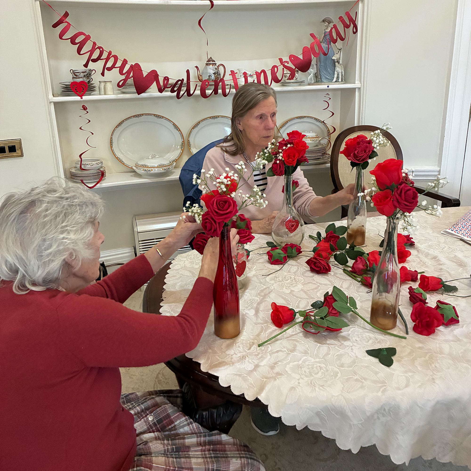 Preparing for Valentine's Day at Blackbrook House Residential Care Home