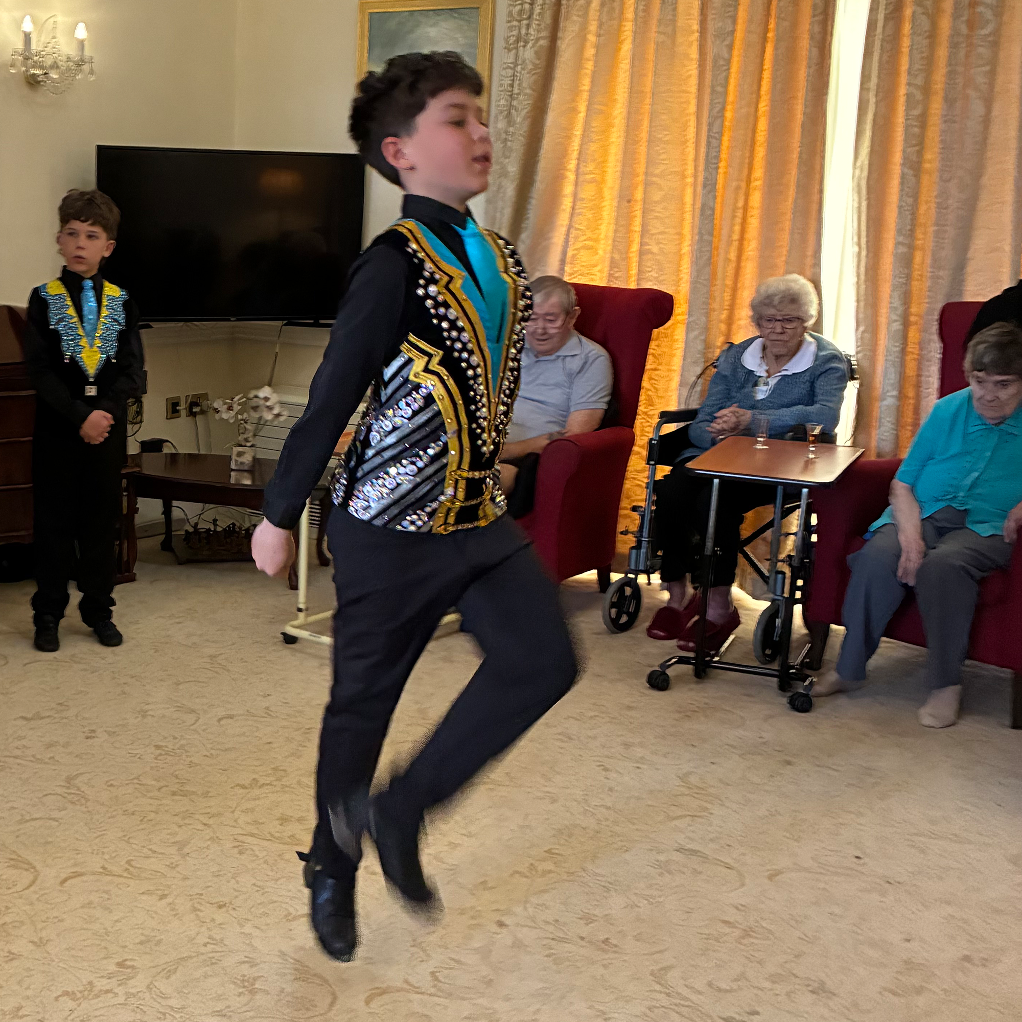 A young Irish dancer