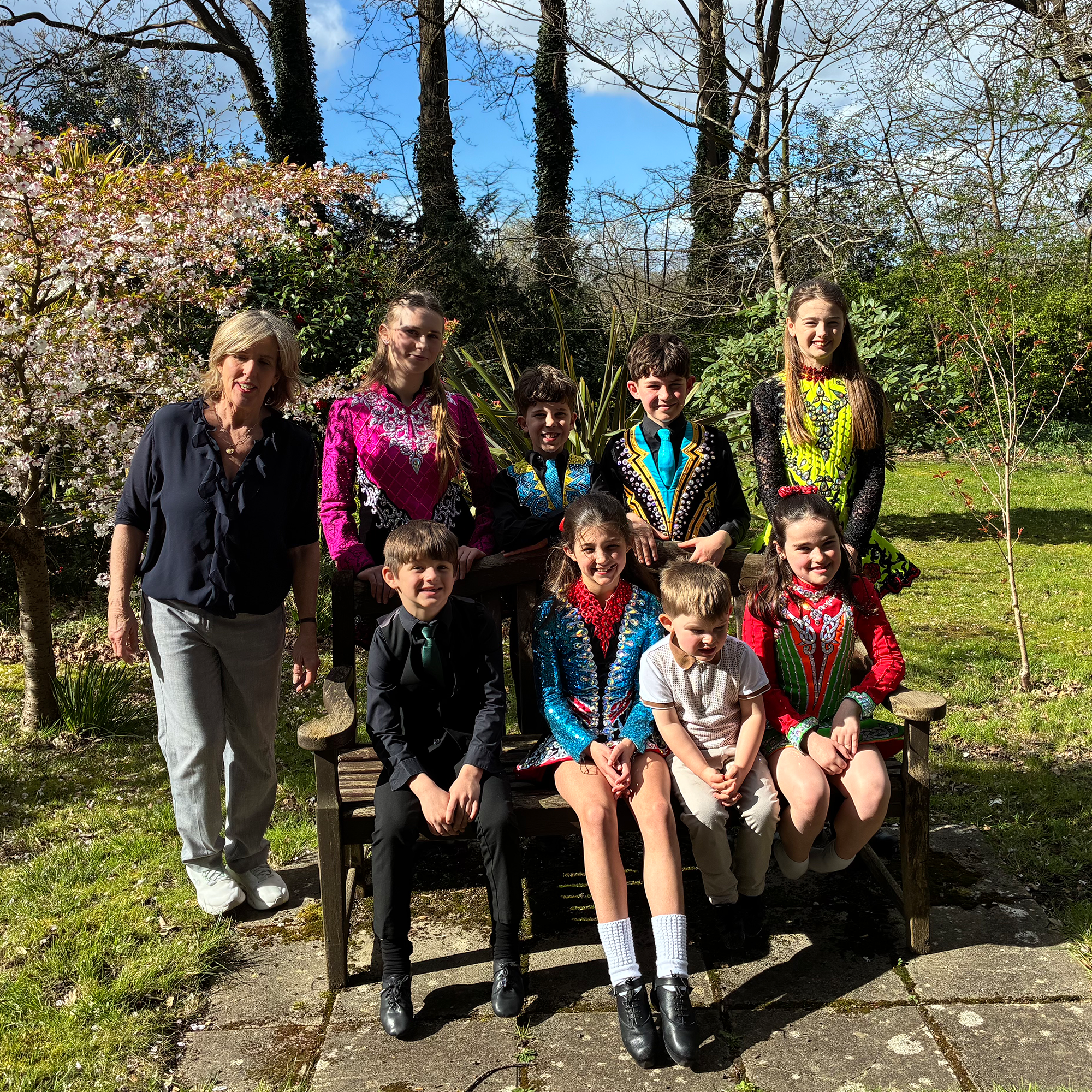 The Irish dancers in the Blackbrook House garden
