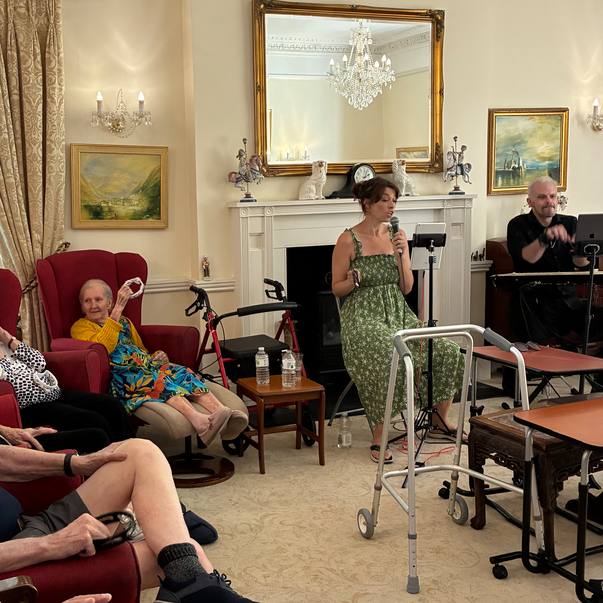 Vintage Duo performing at Blackbrook House Care Home